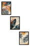Wallity Pintura Decorativa en MDF con Marco (3 Piezas) 50 x 70 cm